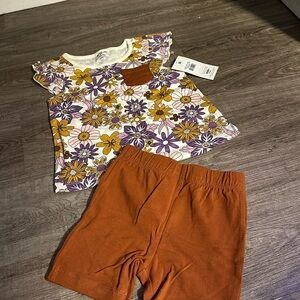 Three Likes Floral Toddler Set . NEW
